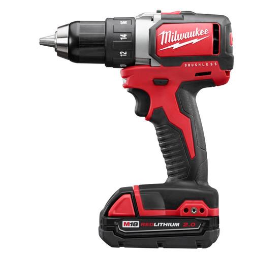 Milwaukee 2701-22CT M18 Lithium-Ion Compact Brushless 1/2 in. Cordless Drill Driver Kit (2 Ah) - Image 2