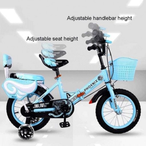 Kids Bike BMX Bike for Kids Boys Girls Bicycle Foldable Child Bicycle Carbon Steel Frame Toddler Training Bike for 2-9 Years Old in Size 12” 14” 16” 18” (Color : Pink, Size : 18inch) - Image 4