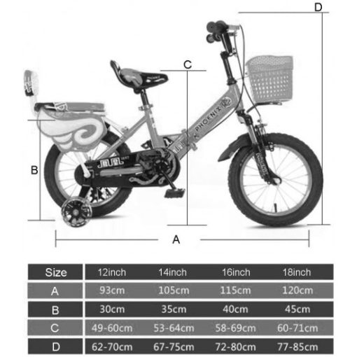 Kids Bike BMX Bike for Kids Boys Girls Bicycle Foldable Child Bicycle Carbon Steel Frame Toddler Training Bike for 2-9 Years Old in Size 12” 14” 16” 18” (Color : Pink, Size : 18inch) - Image 9