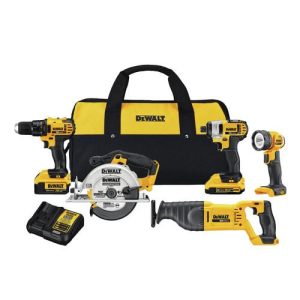 Factory Reconditioned DEWALT 20V MAX Lithium-Ion Compact 5-Tool Kit - DCK520D1M1R
