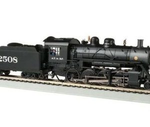 Bachmann Baldwin 2-8-0 DCC Sound Value Equipped Locomotive – Santa Fe #2508 – HO Scale, Prototypical Black