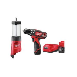 Milwaukee 2483-22P M12 3/8 in. Drill Driver with M12 Lantern-Flood Light