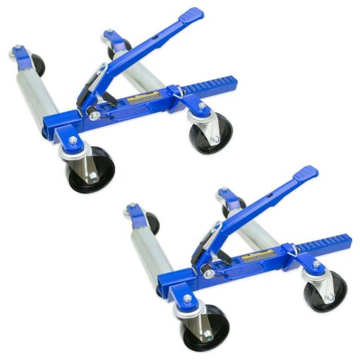 Jackco 1500 LB 12.5” Wheel Car Positioning Dolly with Ratcheting Pedal (2 Pack) - Image 2