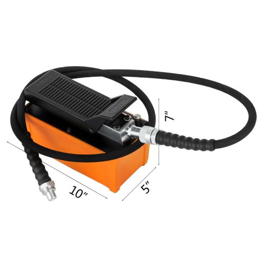 VEVOR Air Hydraulic Foot Pump with Hose and Coupler 10000 PSI 1/2 gal Post - Image 8