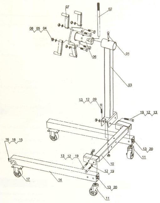 Summit Racing Engine Stand 918014 1,250 lbs. Capacity 360-Deg Rotation - Image 5