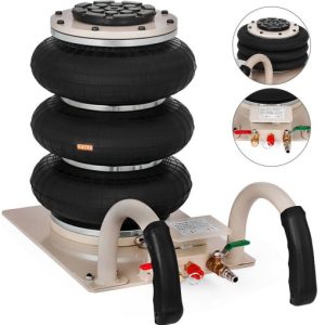 3 Ton Triple Bag Air Pneumatic Jack 6600 lbs Heavy Duty 18" High Compressed Air