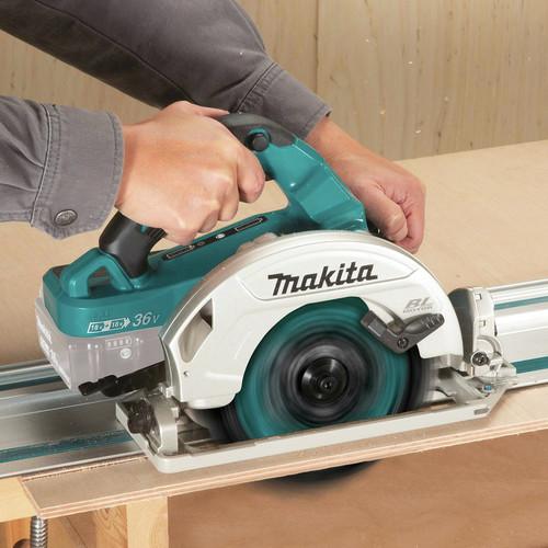 Makita 18V X2 LXT Lithium-Ion (36V) Brushless Cordless 7-1/4 in. Circular Saw with Guide Rail Compatible Base (Tool Only) - XSH08Z - Image 14