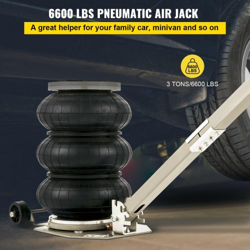 VEVOR Triple Air Bag Jack Pneumatic Jack 6600lbs Quick Lift 3T Heavy Duty White - Image 2