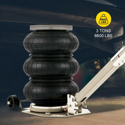 VEVOR Triple Air Bag Jack Pneumatic Jack 6600lbs Quick Lift 3T Heavy Duty White - Image 8