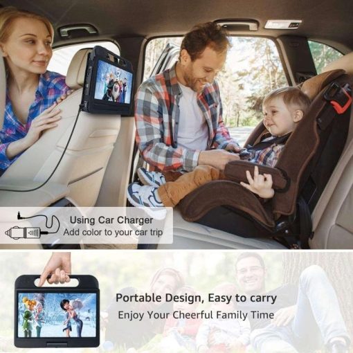 10.1 Inch Portable Blu-Ray DVD Player with Rechargeable Battery, Support USB/SD Card, HDMI Out & AV in, Snyc Screen, 1080P Video, Dolby Audio, Last Memory(Black) - Image 5