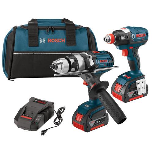 Bosch 18V Li-Ion 1/2 in. Hammer Drill and Socket Ready Impact Driver - CLPK224-181