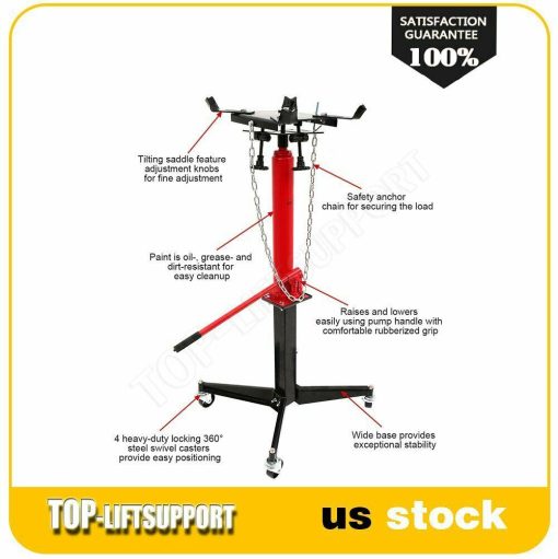 1/2 Ton 1100lbs Transmission Jack Hydraulic with 360° Wheel For Car Vehicle Lift - Image 3