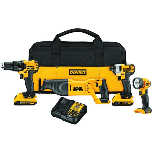 DEWALT 20V MAX Cordless Lithium-Ion 4-Tool Combo Kit - DCK420D2