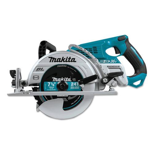 Makita 18V X2 LXT Cordless Lithium-Ion Brushless 7-1/4 in. Rear Handle Circular Saw (Tool Only) - XSR01Z