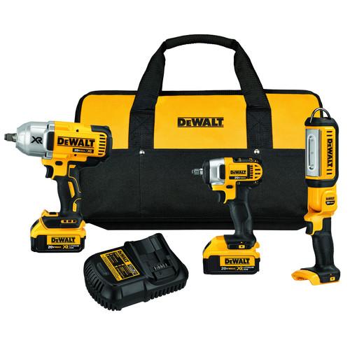 DEWALT 20V MAX 4.0 Ah Cordless Lithium-Ion 3-Tool Combo Kit - DCK398HM2