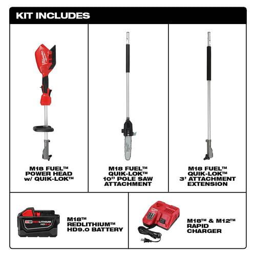 Milwaukee 2825-21PS M18 FUEL 10 in. Pole Saw Kit with QUIK-LOK - Image 7