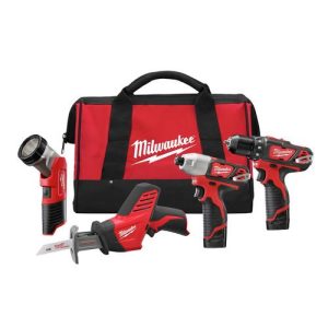 Milwaukee 2498-24 M12 Lithium-Ion 4-Tool Combo Kit