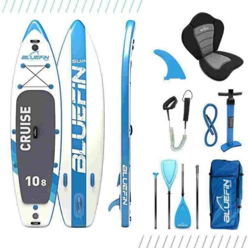 Bluefin SUP Stand Up Inflatable Paddle Board with Kayak Conversion Kit | Ultimate iSUP Kayak Bundle 10*8§ 12*0§ and 15*0