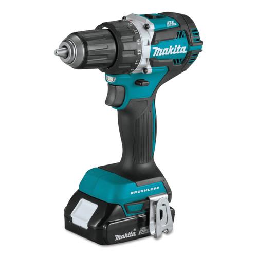 Makita 18V LXT Lithium-Ion Brushless 1/2 in. Cordless Drill Driver Kit (2 Ah) - XFD12R - Image 2