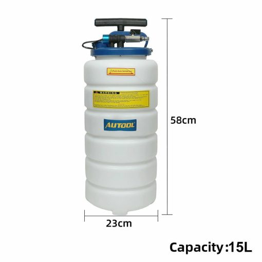 15 Liter Oil Fluid Changer Pneumatic Manual Vacuum Extractor Pump Transfer Tool - Image 2