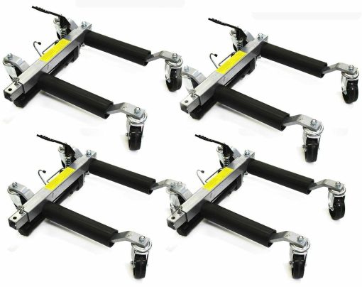4-PC Hydraulic Car Dollies 12" Wheel Lift Positioning Jack Auto Dolly Hoist Set