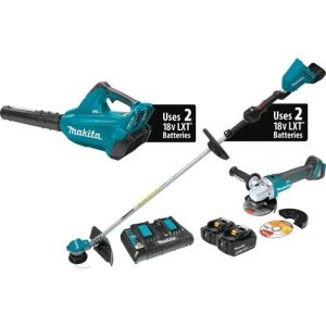 Makita 18V X2 LXT 5.0 Ah Cordless Lithium-Ion Brushless 2-Piece Combo Kit with Angle Grinder - XT277PTX