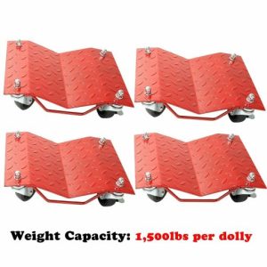 New Set of (4) Auto Dolly Car Dolly Wheel Tire 12"x16" Skate 6000lb Repair Slide