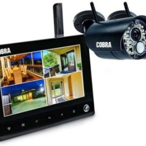Cobra 4 Channel Wireless Surveillance System with 2 Cameras 7" Monitor 63842