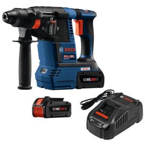 Bosch CORE18V 6.3 Ah Cordless Lithium-Ion Brushless 1 in. SDS-Plus Bulldog Rotary Hammer Kit - GBH18V-26K24