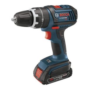 Factory Reconditioned Bosch 18V Lithium-Ion Compact Tough 1/2 in. Cordless Hammer Drill Driver Kit (2) 4 Ah FatPack HC Batteries - HDS181-01-RT