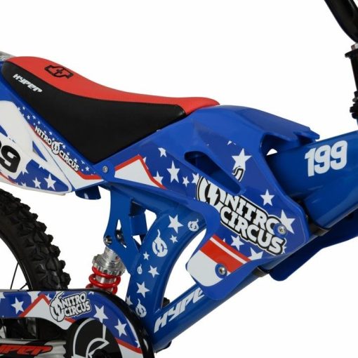 Hyper 16∩∩ Nitro Circus Motobike Kids* Bike, Blue - Image 2