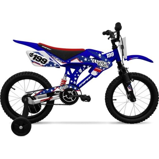 Hyper 16∩∩ Nitro Circus Motobike Kids* Bike, Blue - Image 3