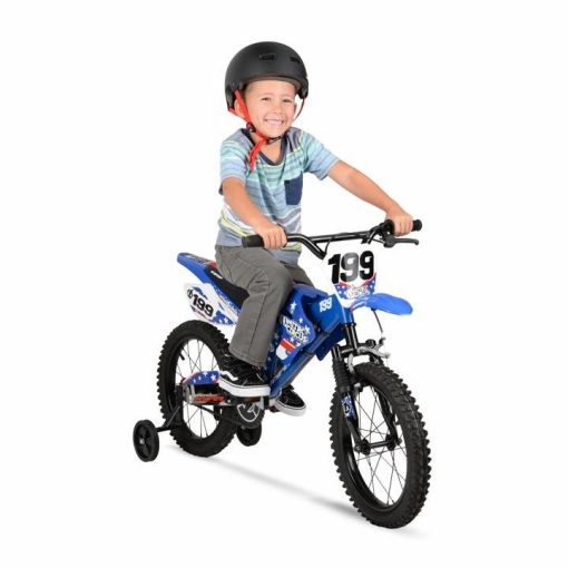 Hyper 16∩∩ Nitro Circus Motobike Kids* Bike, Blue - Image 4