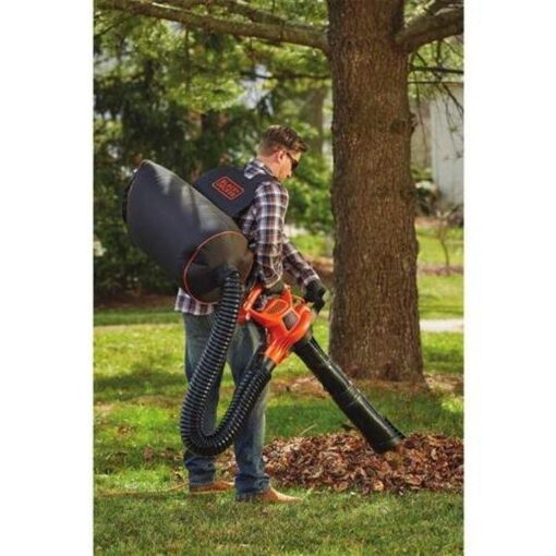 250 MPH 400 CFM 12 Amp 3-in-1 Corded Electric Backpack Leaf Blower/Vac/Mulcher - Image 2