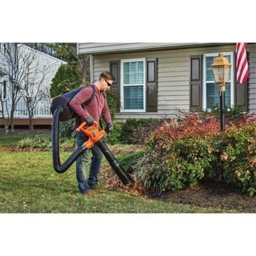 250 MPH 400 CFM 12 Amp 3-in-1 Corded Electric Backpack Leaf Blower/Vac/Mulcher - Image 5