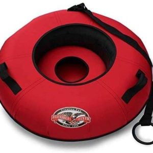 Flexible Flyer Heavy-Duty Commercial Snow Tube. Hard Plastic Bottom Inflatable Adult Sled