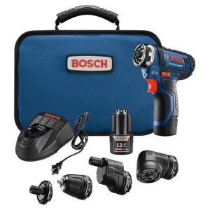 Bosch 12V Max Lithium-Ion FlexiClick 5-in-1 1/4 in. Cordless Drill Driver System Kit (2 Ah) - GSR12V-140FCB22