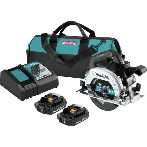 Makita 18V LXT Lithium-Ion 2.0 Ah Sub-Compact Brushless 6-1/2 in. Circular Saw Kit - XSH04RB