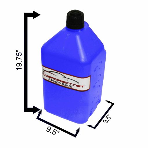 GENERATOR FUEL STORAGE 5 GALLON UTILITY FUEL DUMP JUG WITH FILL HOSE BLUE - Image 5
