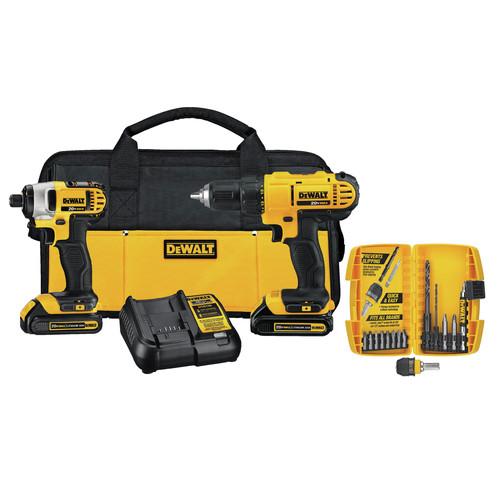 DEWALT 20V MAX Li-Ion Compact 2-Tool and Accessory Kit - DCK241C2
