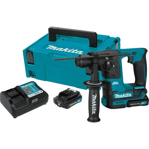 Makita 12V MAX CXT 2.0 Ah Lithium-Ion Brushless Cordless 5/8 in. Rotary Hammer Kit, accepts SDS-PLUS bits - RH01R1