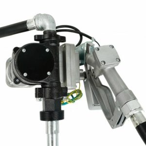 Fuel Gasoline Transfer Pump Manual Nozzle Kit with 14” Hose 15GPM 12V Gas Diesel