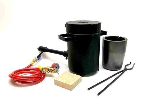 Cast Masters Propane Furnace w 5KG Crucible and Tongs Kiln Smelting Gold Silver Copper Scrap Metal Recycle