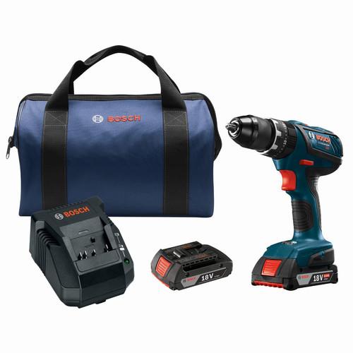Factory Reconditioned Bosch 18V Lithium-Ion 1/2 in. Cordless Hammer Drill Driver Kit (2 Ah) - HDS181A-02-RT