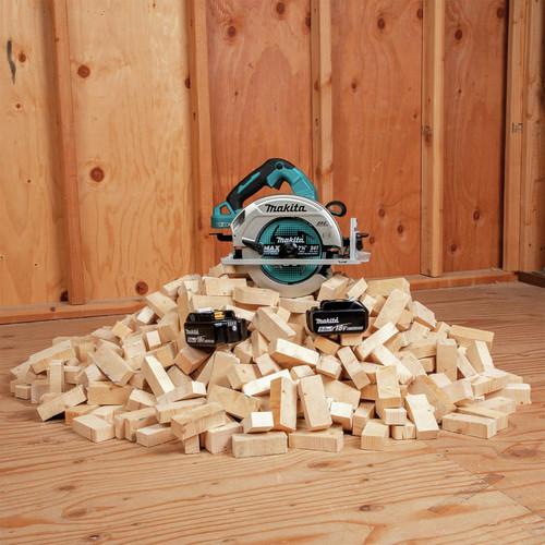 Makita 18V X2 LXT (36V) 5 Ah AWS Capable Lithium-Ion Brushless 7-1/4 in. Circular Saw Kit - XSH07PTU - Image 21
