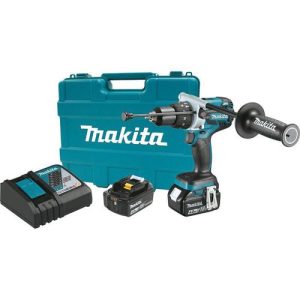 Makita 18V LXT Lithium-Ion Brushless 1/2 in. Cordless Hammer Drill Driver Kit (4 Ah) - XPH07MB