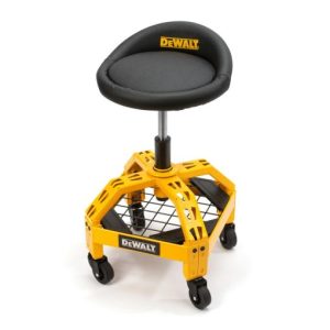 DEWALT Adjustable Shop Garage Stool with Rolling Casters DXSTAH025