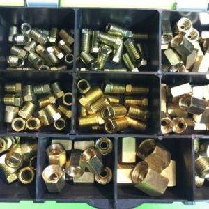 135-Piece 3/16"/1/4"/5/16’/3/8" BRAKE FUEL OIL FITTING UNION INVERTED FLARE ASST.