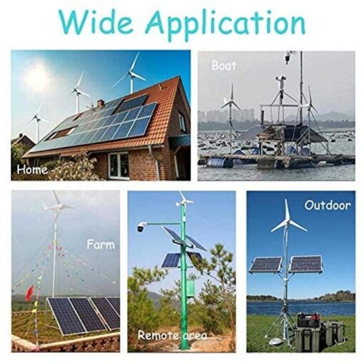 600W Flexible Solar Panel + 400W Wind Turbine Generator + Hybrid Charge Controller,1000 Watts 12V Wind Solar Kit for Home Off Grid System - Image 3