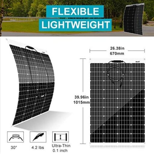 600W Flexible Solar Panel + 400W Wind Turbine Generator + Hybrid Charge Controller,1000 Watts 12V Wind Solar Kit for Home Off Grid System - Image 9